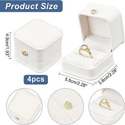 Scatole regalo anello in pelle pu&nbsp;LBOX-NB0001-03C