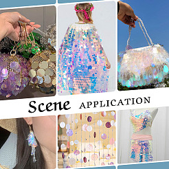 80 g 8 stile stella/foglia/farfalla arcobaleno iridescente paillettes/perline in pvc e maglie e pendenti&nbsp;PVC-PH0001-30