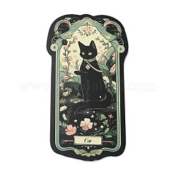 50 Stück wasserdichte PVC-Aufkleber in Form einer schwarzen Katze&nbsp;AJEW-M223-05