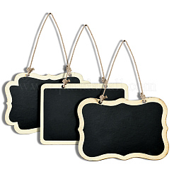 30 mini tableau suspendu en bois de 3 styles&nbsp;HJEW-CJ0001-04