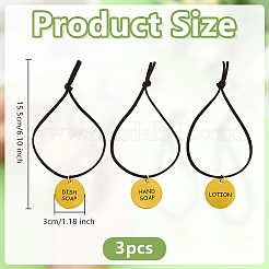 3 pendentif décoratif en acier inoxydable pour salle de bain&nbsp;HJEW-OC00255