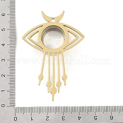 Ionenbeschichtung (IP) 304 Edelstahl Medaillon große Anhänger&nbsp;STAS-S132-12G-02