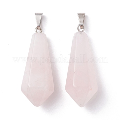 Quarzo rosa naturale ha ciondoli&nbsp;G-I314-02P-16