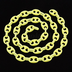 Chaînes de grains de café acryliques opaques faites à la main&nbsp;LS-CHAC-ZX0001-01I