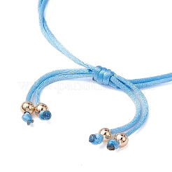 Bracciali a maglie a forma di cuore in acciaio inossidabile 201 color oro&nbsp;BJEW-JB10643-02
