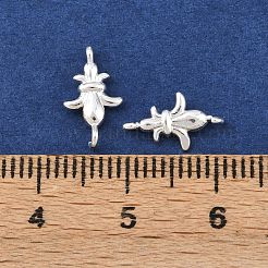 Messing-Fleur-de-Lis-Verbindungsanhänger&nbsp;KK-H524-04S