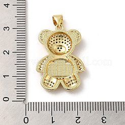 Enchapado en rack de latón con micro pavé de circonita cúbica y colgantes de ópalo sintético.&nbsp;KK-D088-37G