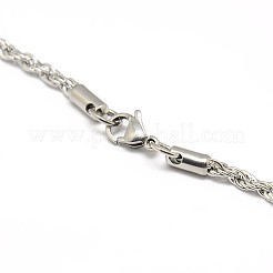 Collana con catena in corda in acciaio inossidabile 304 alla moda e resistente all'ossidazione&nbsp;STAS-A028-N052P