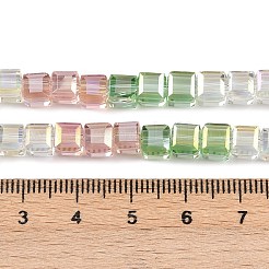 Galvanisieren transparente Glasperlen Stränge&nbsp;EGLA-B011-07A-01