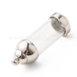 Anhänger aus Glasflaschen aus Edelstahl 304&nbsp;STAS-O160-03P