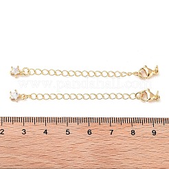 Laiton avec rallonge de chaîne en zircone cubique&nbsp;KK-B102-42G