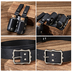 Cintura in pelle PU con bottiglia di pozione in vetro e sughero&nbsp;FIND-WH0141-263A