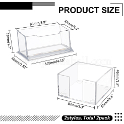 2 Stück 2 Stile Acryl Visitenkartenhalter&nbsp;ODIS-WR0001-09