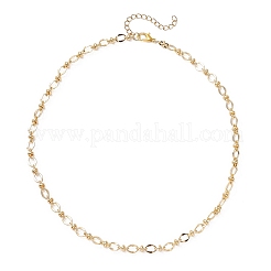 Collane con catena a maglie ovali in ottone da 5 mm per donna&nbsp;NJEW-JN05562