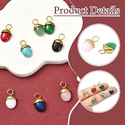 8 ciondolo con pietre preziose miste naturali e sintetiche di 8 colori&nbsp;STAS-CJ0003-51