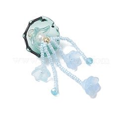 Grands pendentifs méduses en perles de verre&nbsp;X-PALLOY-MZ01166-04