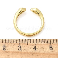 Anelli per polsini da donna in ottone con micro pavé di zirconi cubici&nbsp;RJEW-Z084-01G-01