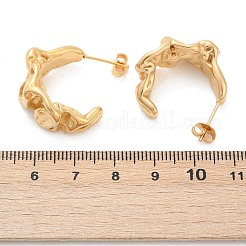 Orecchini a bottone twist in acciaio inossidabile 304 con placcatura ionica (ip)&nbsp;EJEW-K244-36G