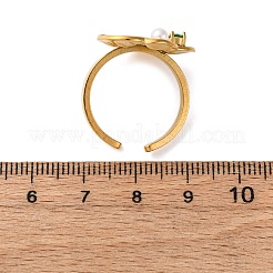 Anillos de puño ajustables de acero inoxidable 304 para mujer&nbsp;RJEW-B126-05G-01