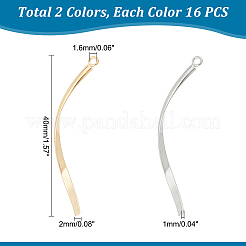 32 pz 2 colori ciondoli in acciaio inossidabile 304&nbsp;STAS-UN0037-44