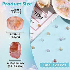 120 Stück 6 Farben Imitation Jade Glasperlen&nbsp;EGLA-YW0005-85