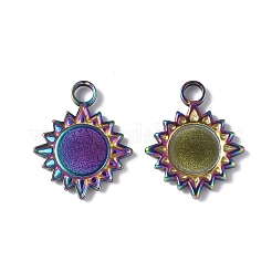 Placcatura ionica (ip) 304 impostazioni cabochon pendente in acciaio inossidabile&nbsp;STAS-I694-01MC