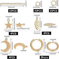 Kits de diy para hacer aretes de acero inoxidable 304&nbsp;DIY-UN0001-71G