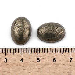Oval natürliche Pyrit Cabochons&nbsp;G-I125-10-18x13mm-01