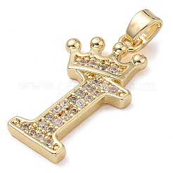 Porte micro ouvrent pendentifs zircone cubique en laiton de placage&nbsp;KK-D535-01I-RS