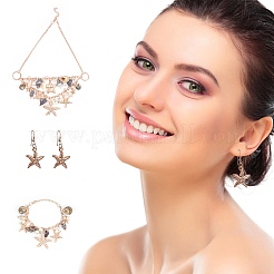 Trendige Seestern und Conch Schmuck-Sets&nbsp;SJEW-PH0001-02G