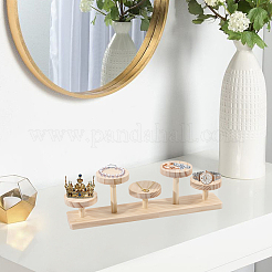 Présentoir à bijoux rond en bois fatigué à 5 couche&nbsp;ODIS-WH0086-160
