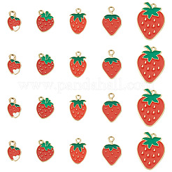 50 pièces 5 styles pendentifs en émail en alliage de zinc&nbsp;FIND-BG0001-06