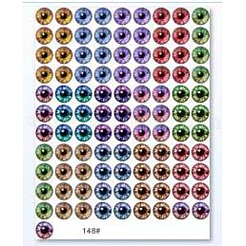 Cabochon in vetro trasparente stampato&nbsp;GL-CBAA22A-10