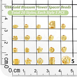 100 Stück 20 Arten Legierungsperlen&nbsp;FIND-PH0026-76G-01