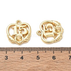 Colgante de acero inoxidable 304 con engastes de rhinestone&nbsp;SA-CBA3037-23G