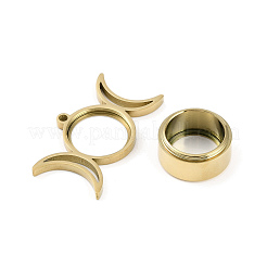 Ionenplattierung (IP) 304 Edelstahl Medaillon Anhänger&nbsp;STAS-S132-14G-02