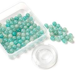 100pcs 8mm natürliche Amazonit runde Perlen&nbsp;DIY-LS0002-64