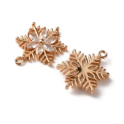 Pendentifs en laiton zircon cubique transparent&nbsp;ZIRC-WH0008-04KCG