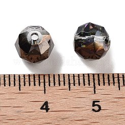 Perles de verre rondes galvanisées&nbsp;EGLA-A043-01-HP02