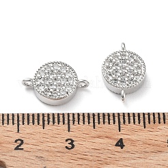 Charms connettore in ottone placcato cremagliera con micro pavé di zirconi chiari&nbsp;KK-Z036-07P
