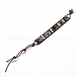 Bracciali cordone in pelle di vacchetta&nbsp;BJEW-R309-01A-01
