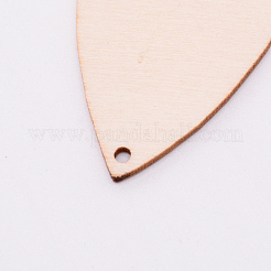 Pendentifs en bois blanc non fini&nbsp;WOOD-WH0104-25B