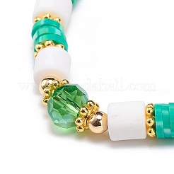 Set di bracciali elasticizzati in argilla polimerica fatti a mano&nbsp;BJEW-JB08766