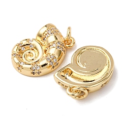Pendentifs avec zircon cubiques à micro-pavés en laiton&nbsp;KK-D426-25E-G