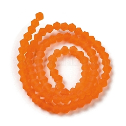 Imitano i fili di perle di vetro smerigliato del cristallo austriaco&nbsp;LS-GLAA-F029-TM4mm-B11