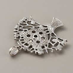 Legierung strass hängen snap basis große anhänger&nbsp;FIND-WH0111-243
