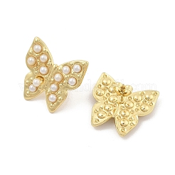 Boucles d'oreilles papillon en acier inoxydable 304 plaqué sous vide PVD pour femmes&nbsp;EJEW-C120-08G