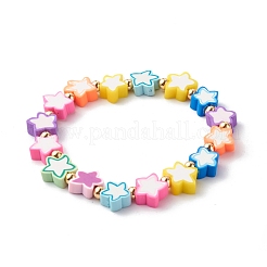 Bracciali elasticizzati fatti a mano con perle di argilla polimerica&nbsp;BJEW-JB06560