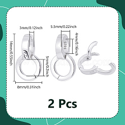 2 pz 925 ganci per tubi in argento sterling&nbsp;STER-NB0001-25