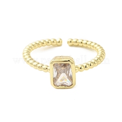 Manschettenringe aus 304er Edelstahl mit Mikropavé und Zirkonia für Damen&nbsp;RJEW-U013-08G
